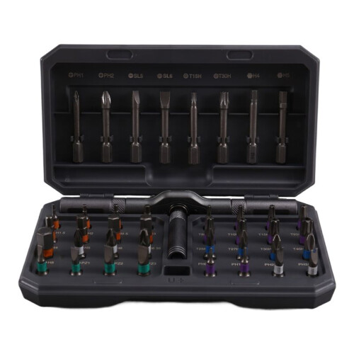 Magnetic Ratchet Screwdriver Set 42PCS, Precision Bits, Non-Slip Handle, Repair Tool Kit for Electronics Car