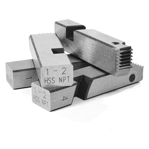 Threading Machine Dies,1in-2in NPT Pipe Dies,Right-Handed HSS Pipe Threading Dies,Fit Integrated Pipe Threading Machines 2