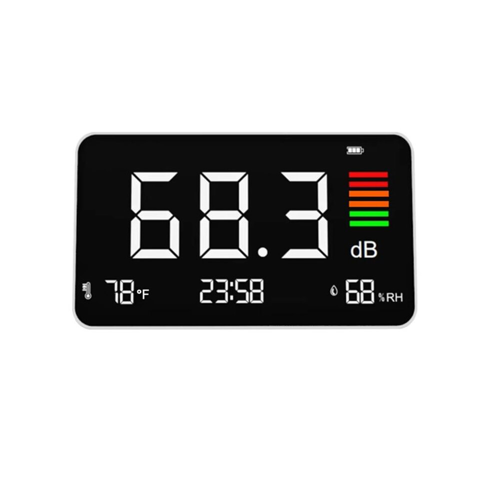 Digital Decibel Meter Desktop Sound Level Meter 30-130Dba With Temp Humidity Detection For Home School Library Dm219n 6033792970491