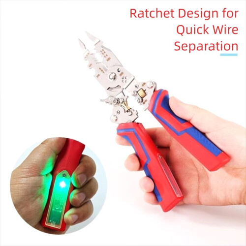 9 in 1 Wire Strippers with Electricity Measurement Function,Upgrade Multifunctional Wire Stripper,for Stripping,Crimping 2