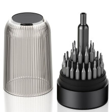 31 in 1 Precision Screwdriver Set Magnetic, Small Compact Repair Tool Kit for Glasses, Electronics, Watches Black