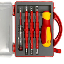 5 in 1 Insulated Multifunctional Dual Purpose Screwdriver with Magnetic Electrician Insulated Screwdriver Tool Set