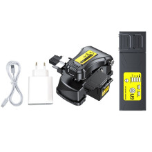 A3 One-Step Automatic High Precision Fiber Optic Cleaver+U9 Fiber Thermal Stripper Optical Fiber Fusion Splicer EU Plug