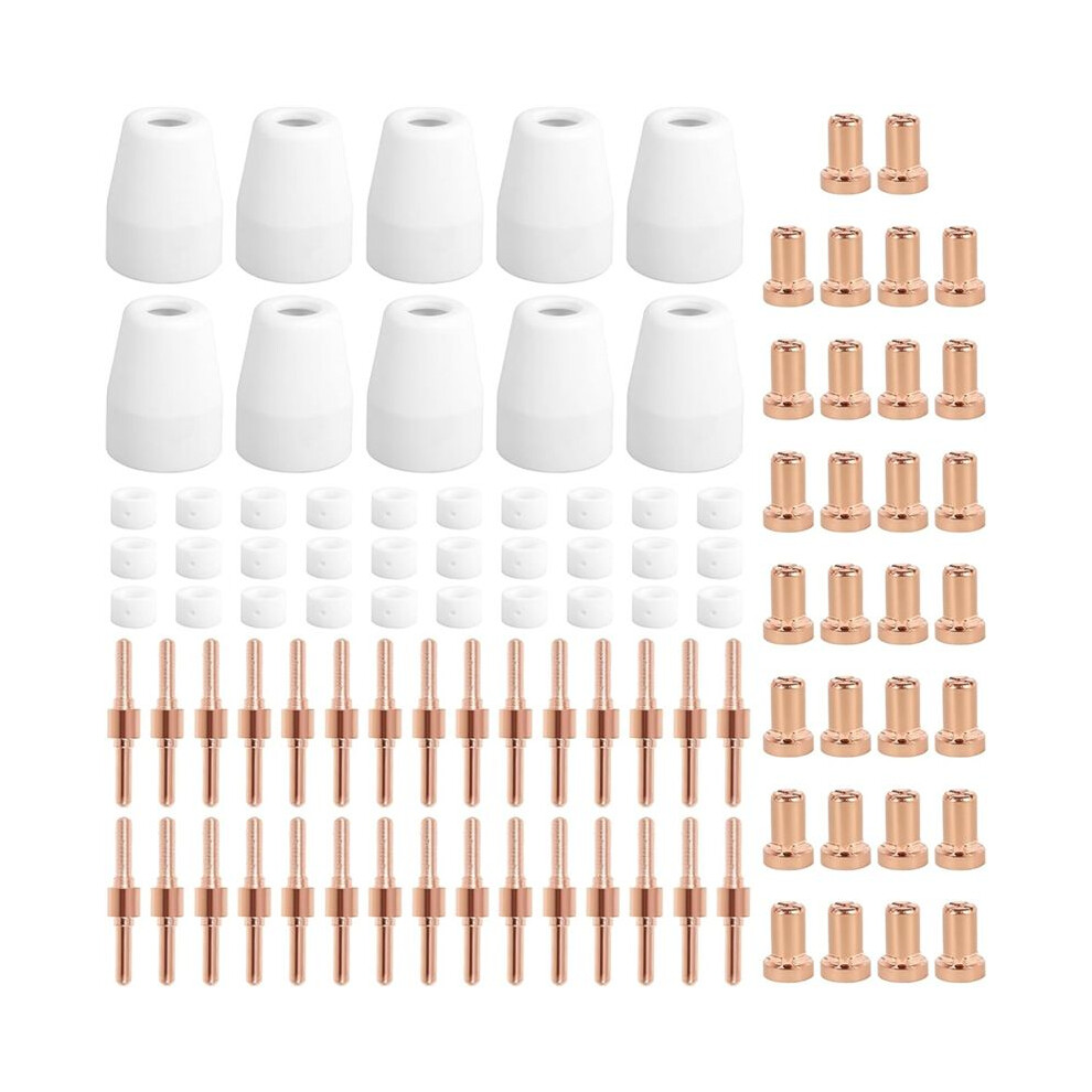 100Pcs Pt-31 Plasma Cutter Tips Fits Cut-45 Cut-50 Ct-312 Mig205mp, Plasma Cutter Consumables With Plasma Cutter Torch 6031068236012