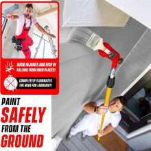 Multi-Angle Paint Brush Extender for High Ceiling,Extension Pole Attachment Holder for Paint Brush,Roller, Scraper