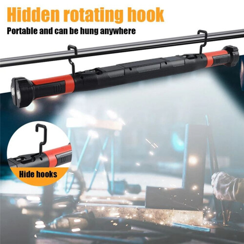 High Lumen LED Work Light, Rechargeable Magnetic Work Flashlight, Work Lights with Hooks for Emergency Car Reparing 2