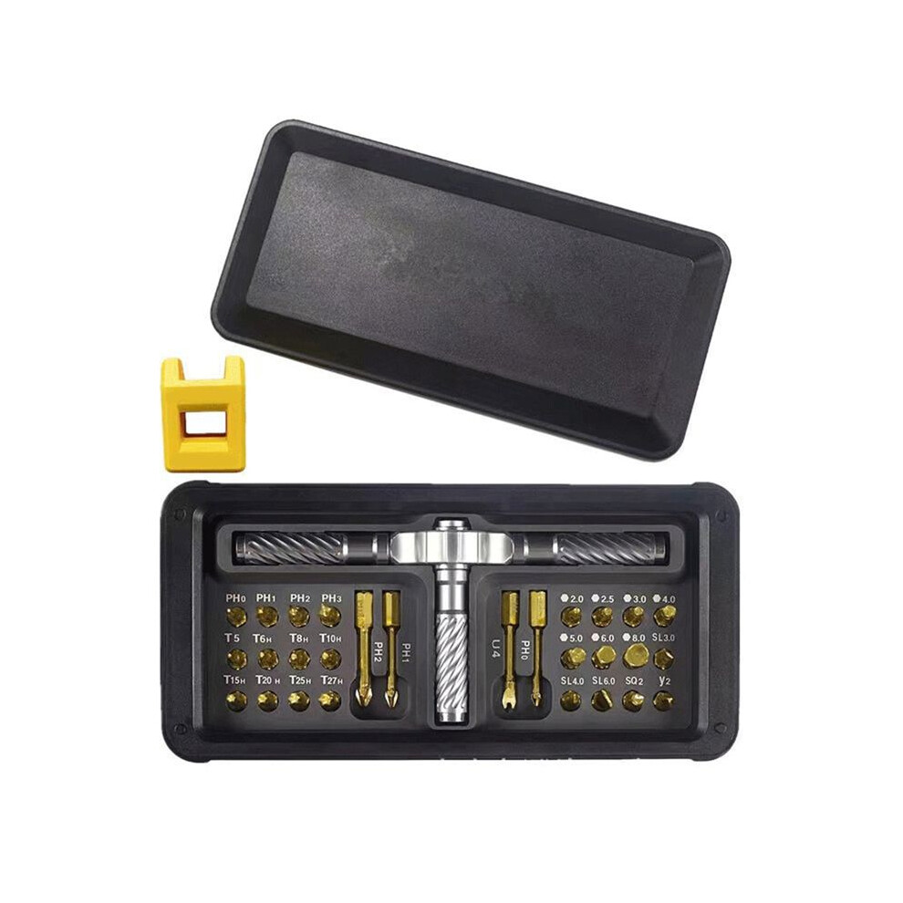 30-In-1 Magnetic Ratchet Screwdriver Set,Diy Magnetic Compact And Portable Ratchet Screwdriver,For Furniture Computer 6033381153915