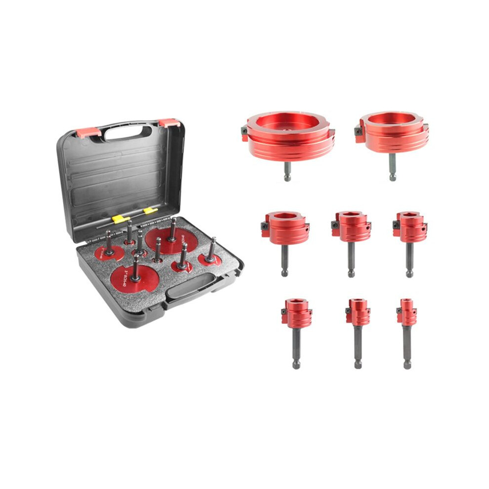 8Pcs Pvc Pipe Reamer Kit,Pipe Fitting Tool:1/2In,3/4In,1In,1-1/4In,1-1/2In,2In,3In,4In Aluminum ,Pvc Fitting Saver 6132795476600