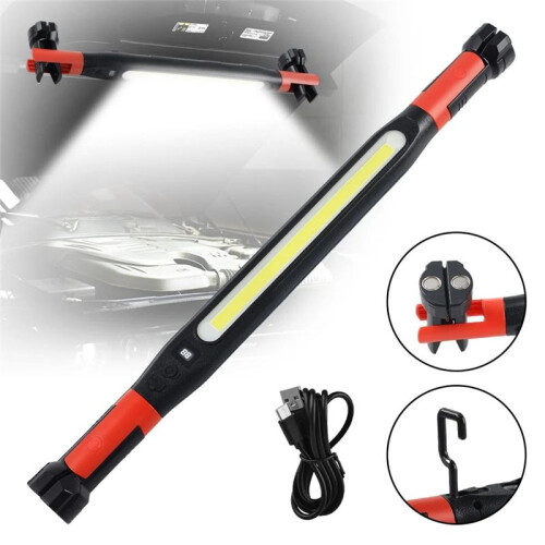 High Lumen LED Work Light, Rechargeable Magnetic Work Flashlight, Work Lights with Hooks for Emergency Car Reparing 2
