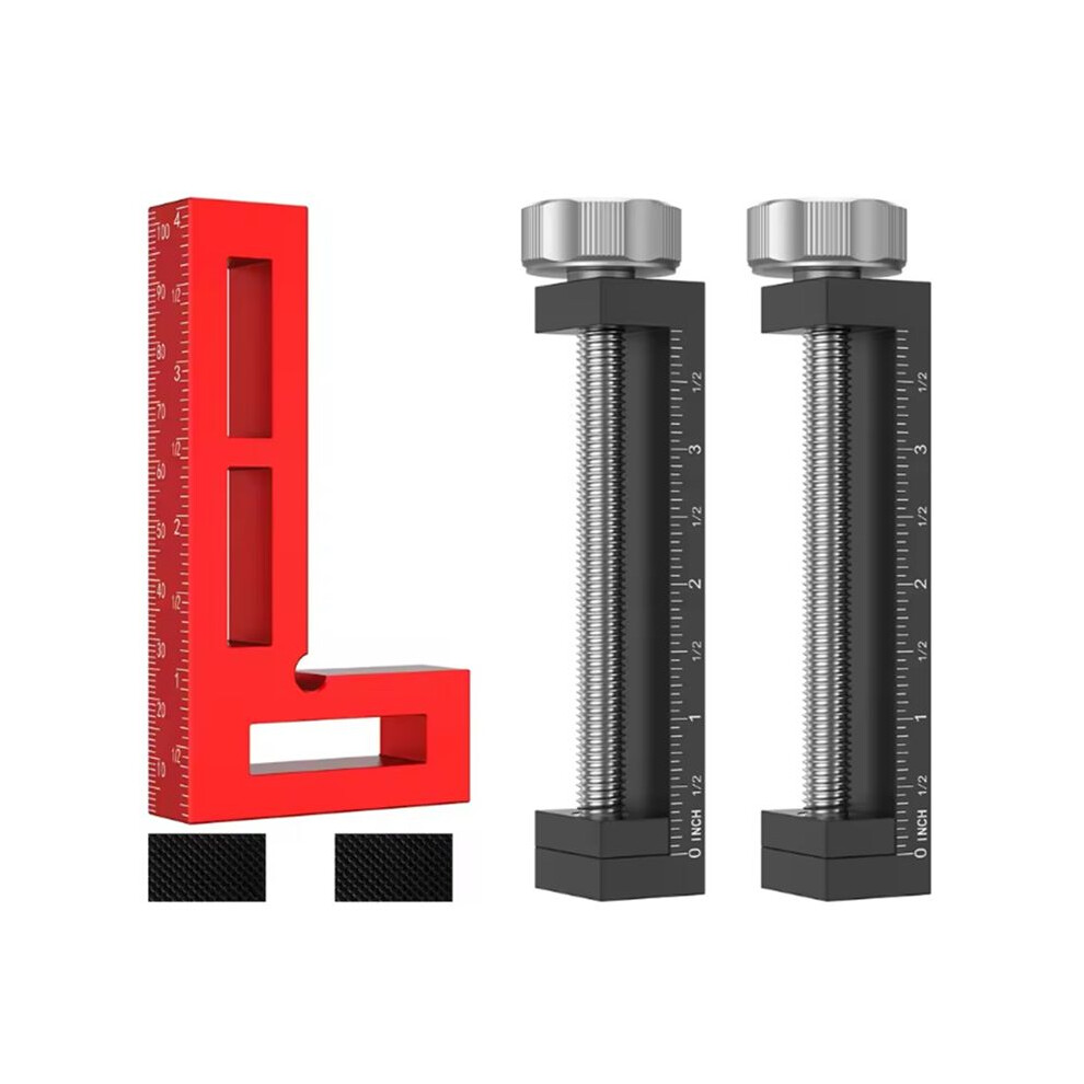 Carpentry Fixing Clamp Wood Board Installation Clamp 90 Positioning Square And C Clamp Cabinet Drawer Corner Clamp 1Set 6033116385895