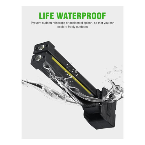 Gym Lamp for Posing, Magnetic Work Light Rechargeable, 180 Rotate Foldable with Hang Hook Camping Lamp LED Flashlight 1