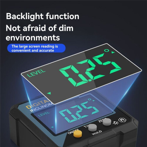 360 Reversible Electronic Digital Level Inclinometer Angle Gauge Protractor Level Ruler Tool for Precision Measurement 2