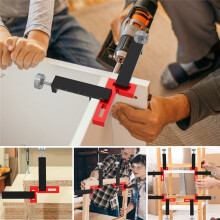 Pince Fixation pour Menuiserie, Pince D'Installation pour Planche Bois, Pince Positionnement à 90, Pince Carrée et Pince en C, Pince D'Angle pour