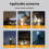 Portable LED Work Light with Double Magnets Adjustable Rechargeable Flashlight for Charging Mobile Yellow 3