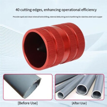 1/4 to 1-3/8inch Inner/Outer Reaming Tool,Ream/Deburr/Bevel Aluminum, PVC,Copper, Stainless Steel Tubing and Pipe Reamer