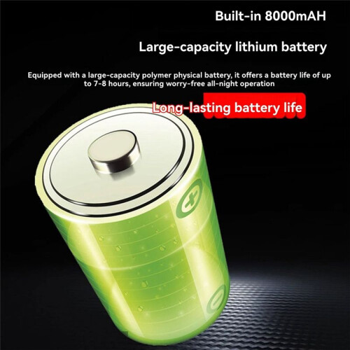 Portable LED Work Light with Double Magnets Adjustable Rechargeable Flashlight for Charging Mobile Green 2