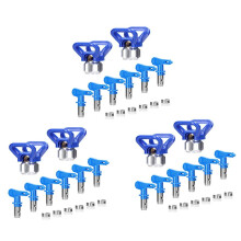 Punte Di Spruzzatura per Spruzzatore Airless, Punte per Ugelli per Spruzzatore Airless Reversibili 18 Pezzi con Sedi Ugelli 6 Pezzi