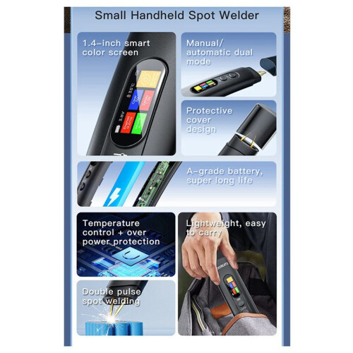 Docreate 99-Layer Welding Gears Handheld Spot  Adjustable Portable Digital Display  Spot Welding Machine 2