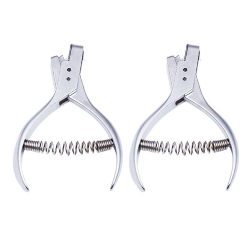 2X Garment Seam Pattern Notcher Pro Designer Tailors Steel Sewing Pliers Punch Maker Pattern Hole Notches Punch Tools