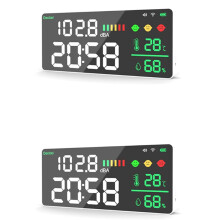 2X TUYA Wifi Digital Decibel Sound Meter Wall Mounted Noise Tester Temperature and Humidity Monitor