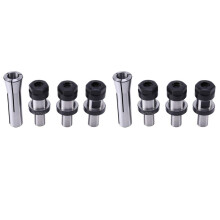 6 Pieces of 3/4 ER20 1.38 Chuck Chuck + 2 Pc R8 Chuck 3/4, with Flat TTS System Kit, Tool Holder
