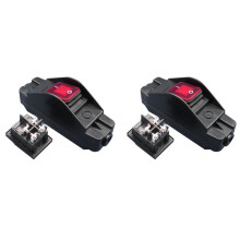 2X 30A 220V JR-617 Waterproof Medium Flat Round Silver Contact Double Cut Dust-Proof