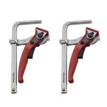 2X Rateltafelklem Quick Release Staafklem Stalen Klem F-Railklem voor Gatentafel en Geleiderailsysteem