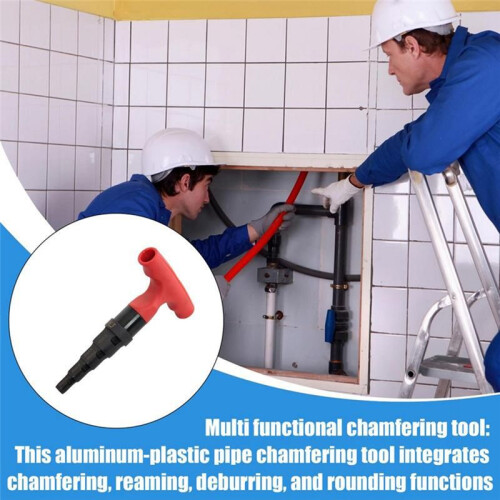 Pipe Deburring Tool Internal Chamfering Tool Multi-Layer Calibration Reamer 4-in-1 Ratcheting Swivel Fit 0.6-1.25in 2