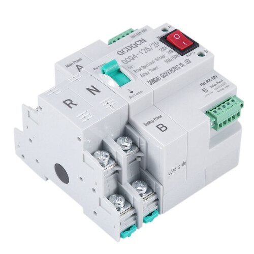 4X Dual-Power Automatic Transfer  2P 100A Household 35mm Rail Installation 1
