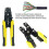 2 Pcs Crimp Tool Crimper Plier Wire Crimpers Adjustable Crimping Range for Cutting and Pressing Cables 2