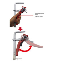 2X Ratchet Table Clamp Quick Release Bar Clamp Steel Clamping F Track Clip for Hole Table and Guide Rail System
