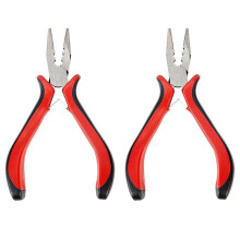 2 Pack 45 Steel Jewelry Bead Crimper Tools Crimping Press Plier for Jewelry Making Red