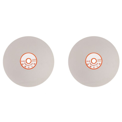 2X Disco de Esmeril de Polimento para Polimento de Joias de 6 Polegadas 3000 com Revestimento de Diamante