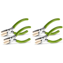 4 Packs Nylon Nose Pliers Double Nylon Jaw Pliers Carbon Steel Jewelry Pliers DIY Tools for Jewelry Making and Crafts