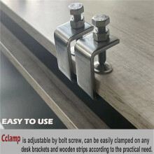 Heavy Duty 304 Stainless Steel Clamps, Small Metal Clamps with Screws, Wide Jaw Open Clamps 65mm (8 Pieces)