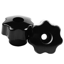 25 Pièces Boutons à Poignée étoile Noire, Filetage Femelle Diamètre 8 mm, Diamètre Tête 40 mm
