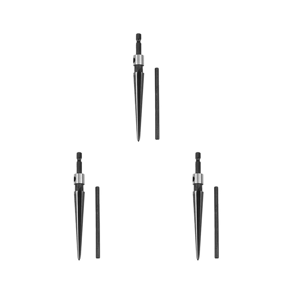 3X Taper Reamer 3-13Mm Hex Shank Reamer Fluted Hand Held Steel Bridge Pin Hole Chamfer Woodworking Cutting Tool 6132050835869