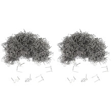2000 Pièces 0.6mm S Vague Agrafes pour Voiture Pare-Chocs Carrosserie Plastique Agrafeuse Kit de Réparation 0.6mm Vague Agrafes Outils de Soudure