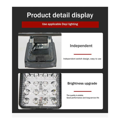 2pcs 4 Inch LED Work Light for 18V Battery Battery Power LED Shop Light LED Site for Work Light 2