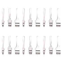 18 Stücke 4mm LEDer Rund Loch LEDer Puncher Abnehmbare Naht Stanz Meißel Werkzeug / Set