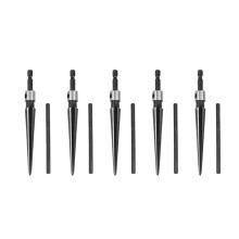 5X Taper Reamer 3-13mm Hex Shank Reamer Fluted Hand Held Steel Bridge Pin Hole Chamfer Woodworking Cutting Tool