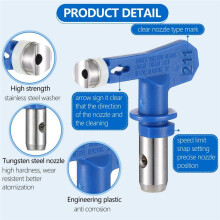 6 Pieces Spray Tips Airless Paint Sprayer Tip Guard Nozzle Replacement for Airless Spray Paint Tip Nozzle(211,311)