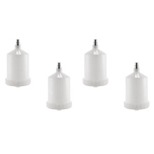 4 Pcs 600Ml Plastic Hvlp Paint Cup Pot for Sprayer Cup Connector Jet Paint Sprayer