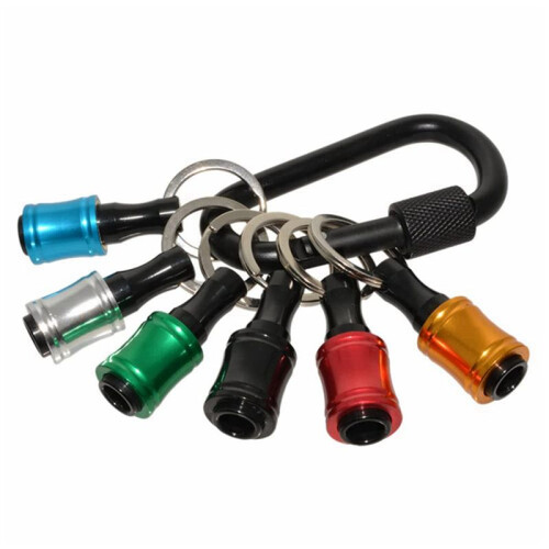 36Pieces 1/4 Inch Hex Shank Bits Holder Keychian, Keychain Extension Bar Screwdriver Bit Holder Socket Adapter 1