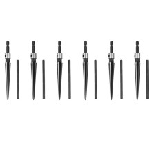 6X Alesatore Conico 3-13Mm Alesatore con Codolo Esagonale Alesatore A Mano Svasato Ponte In Acciaio Perno Foro Smusso Falegnameria Utensile da Taglio