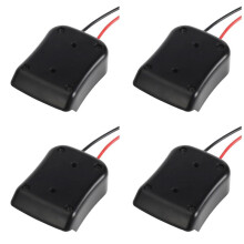 4X Conector de AlimentaçãO Dock de Montagem de Bateria 10,8V-12V com Conectores de Fios 14Awg Ferramenta Adaptador para Bateria DIY, Preto