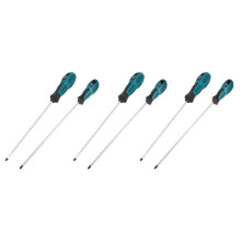 6 Packs 12 Inches Long Slotted and Phillips Screwdriver Flat Blade Screwdriver Magnetic Screwdriver with Rubber Handle