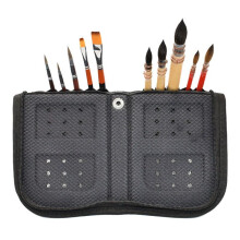 4 PCS 29cm Artist Paint Brush Holder Zippered Brush Case for Oil Acrylic Watercolor Brush Breathable Painting Kit