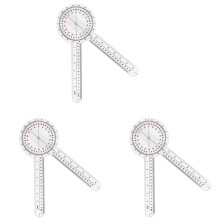 3st 12 Inch Goniometer, Transparante Orthopedische Hoekliniaal Kunststof Goniometer 360 Graden Spinale Goniometer voor Lichaamsmeting