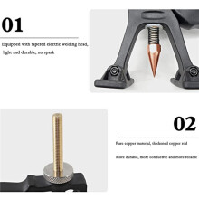 2X Automotive Metal Dent Quick Puller Spot Welding Pulling Unit Car Body Fine Repair Tool Small Leveling Bar Lifter